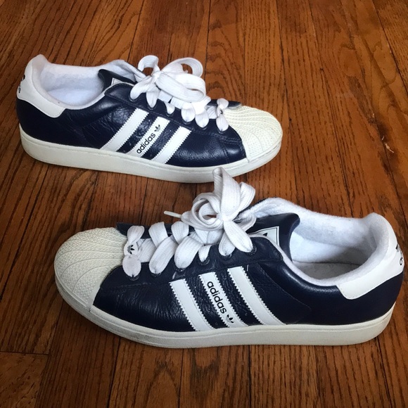 navy shell toe adidas